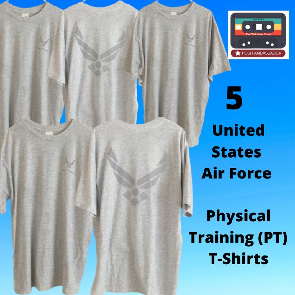 United States Air Force T-Shirts Set of 5 X-Large